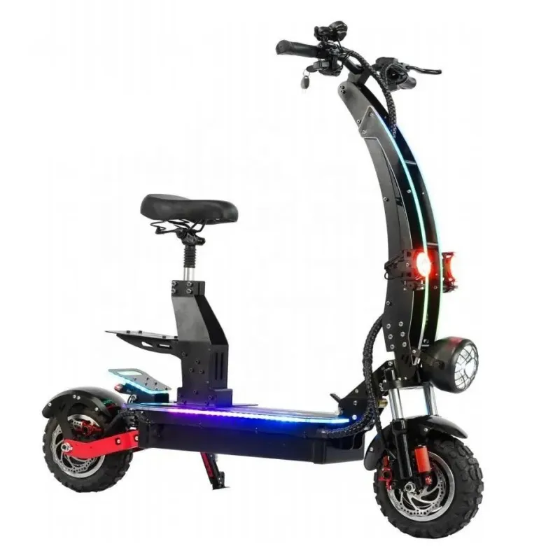 Off-Road Vacuum Tires 11 Inch 60V Dual Motor Foldable Electric Scooter for Adults-IP65 Waterproof Lithium Fast