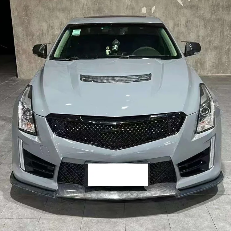 ATS to ATS-V Model Auto Body System Include Front Bumper with Grille Front Lip Hood Fenders Body Kit for Cadillac 2014-2019