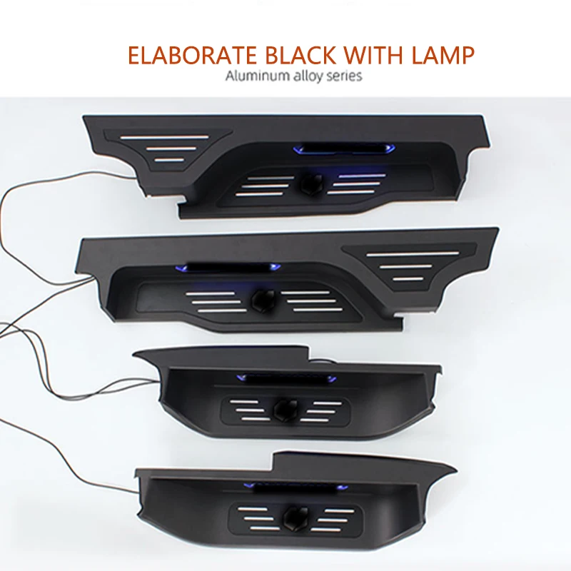 Auto Upgrading Parts  Car  Aluminum Alloy  Door Sill   With  LED Light Auto Threshold  for  Toyota Alphard