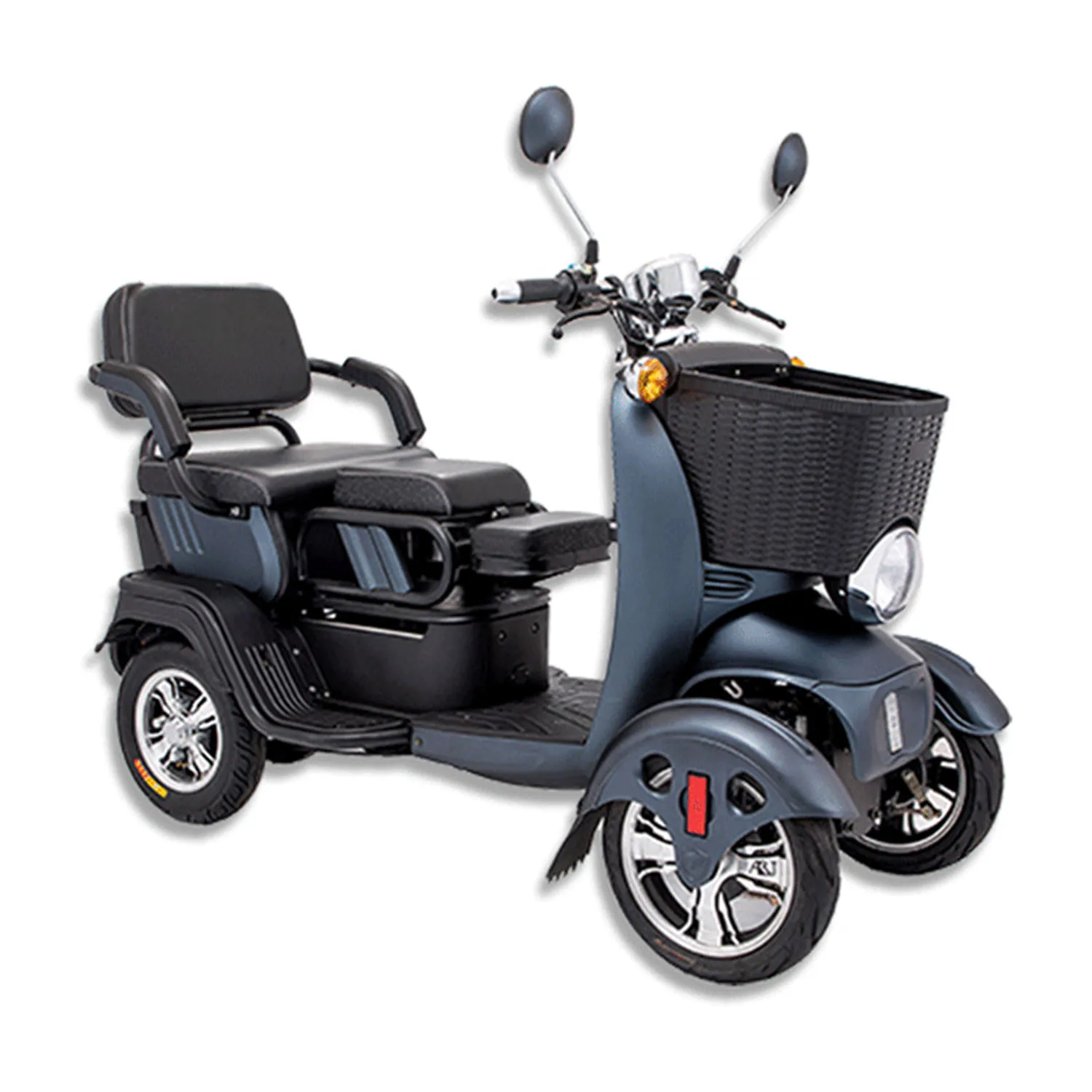 60V 4-Wheel Electric Scooter Motorcycle with 1000W Motor Free Will Double Seat Design for Elderly Mobility Scooter