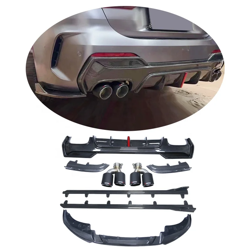 G22 425i 430i Carbon Fiber Front Lip Side Skirt Diffuser Body Parts Body Kits for BMW 4 Series  G22 Sports 2021+