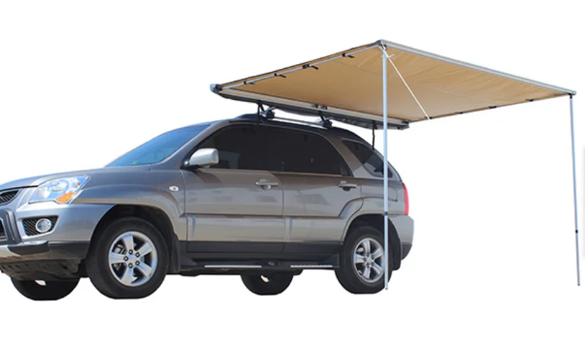 4X4 Aluminum Waterproof Polyester Tent for Camping Car Side Awning & Sunshade for Outdoor Activities