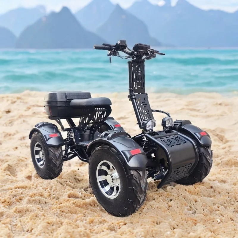 2025 Hot Sale Unisex 60V 60Ah Foldable Stainless Steel Golf Cart Scooter Popular Off-Road Mobility Smart Trolleys Four-Wheel