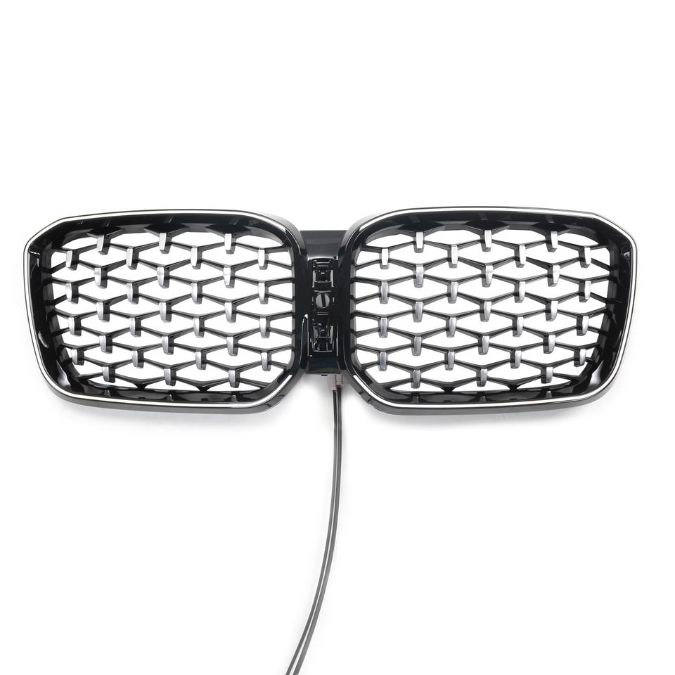2022-2025 for BMW X3 G08 Front Bumper Grille ABS Plastic Diamond Meteor Style with LED Light Car Grills