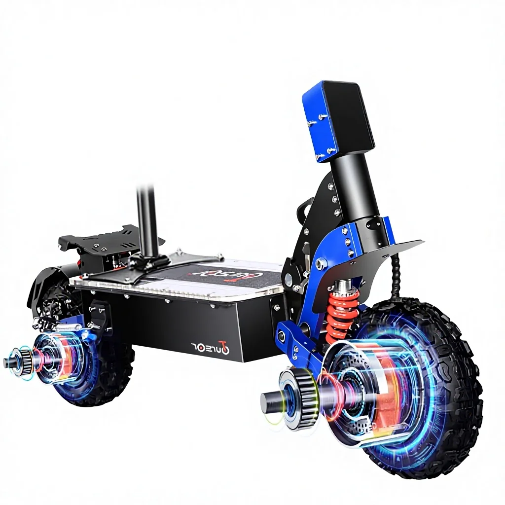 2026 Range Foldable Waterproof Off-Road Dual Motor with Seat  Two-Wheel Electric Scooter 6000W 60V 85KM/H 90KM