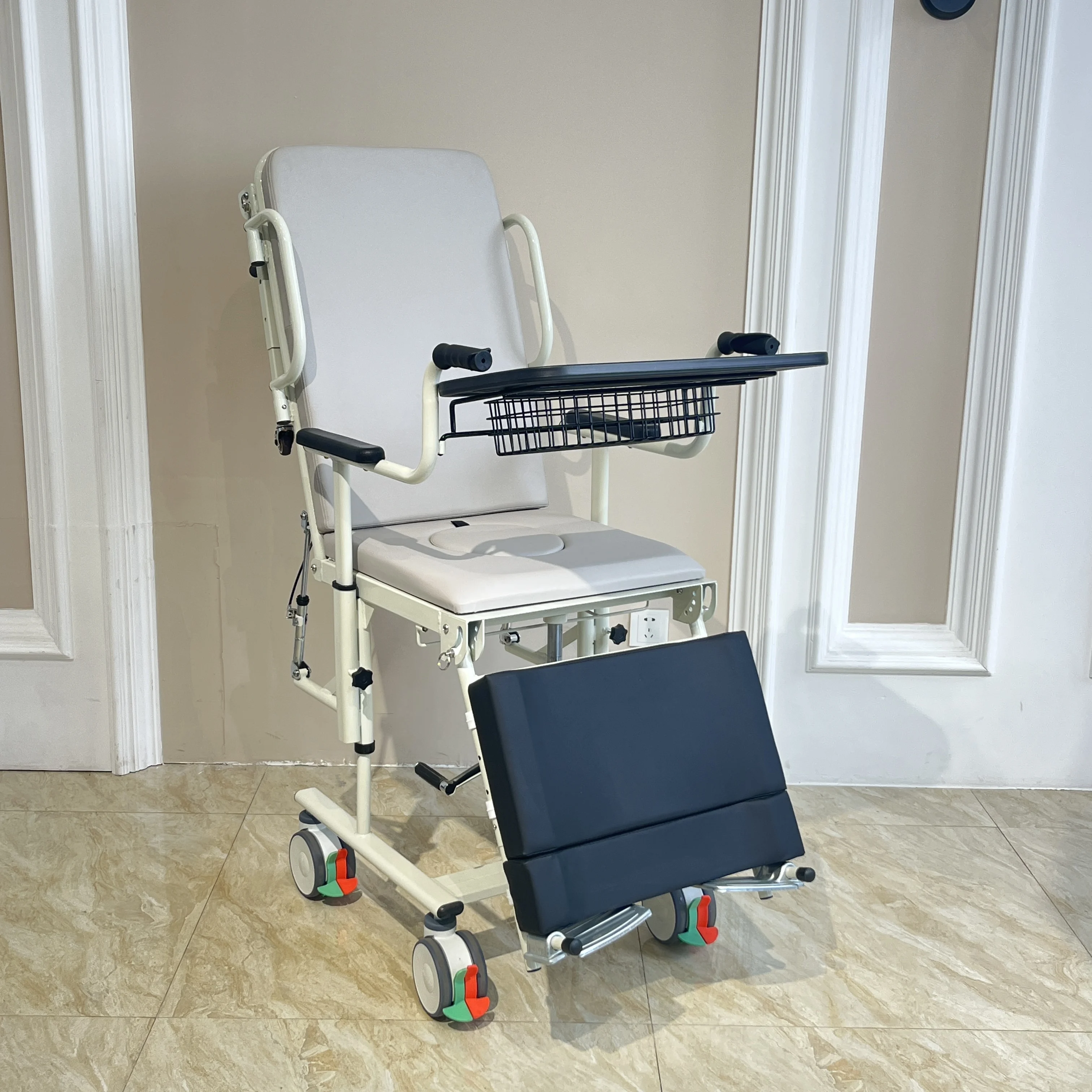 Paralyzed Elderly Lifting Hydraulic Nursing Transfer Device, Multi-functional Mobile Chair for Disabled People