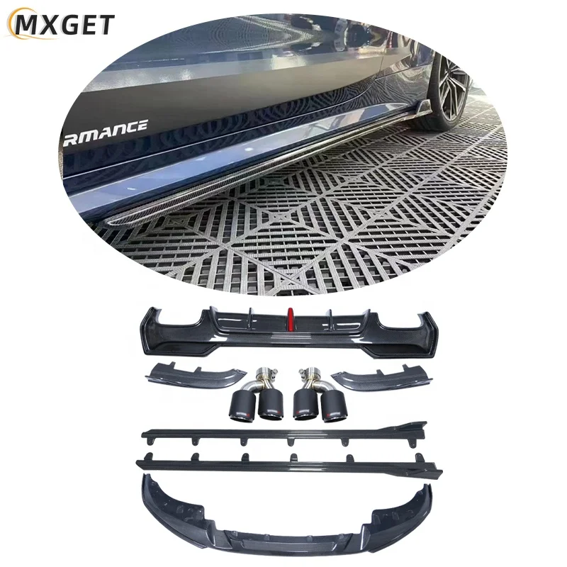 G22 425i 430i Carbon Fiber Front Lip Side Skirt Diffuser Body Parts Body Kits for BMW 4 Series  G22 Sports 2021+