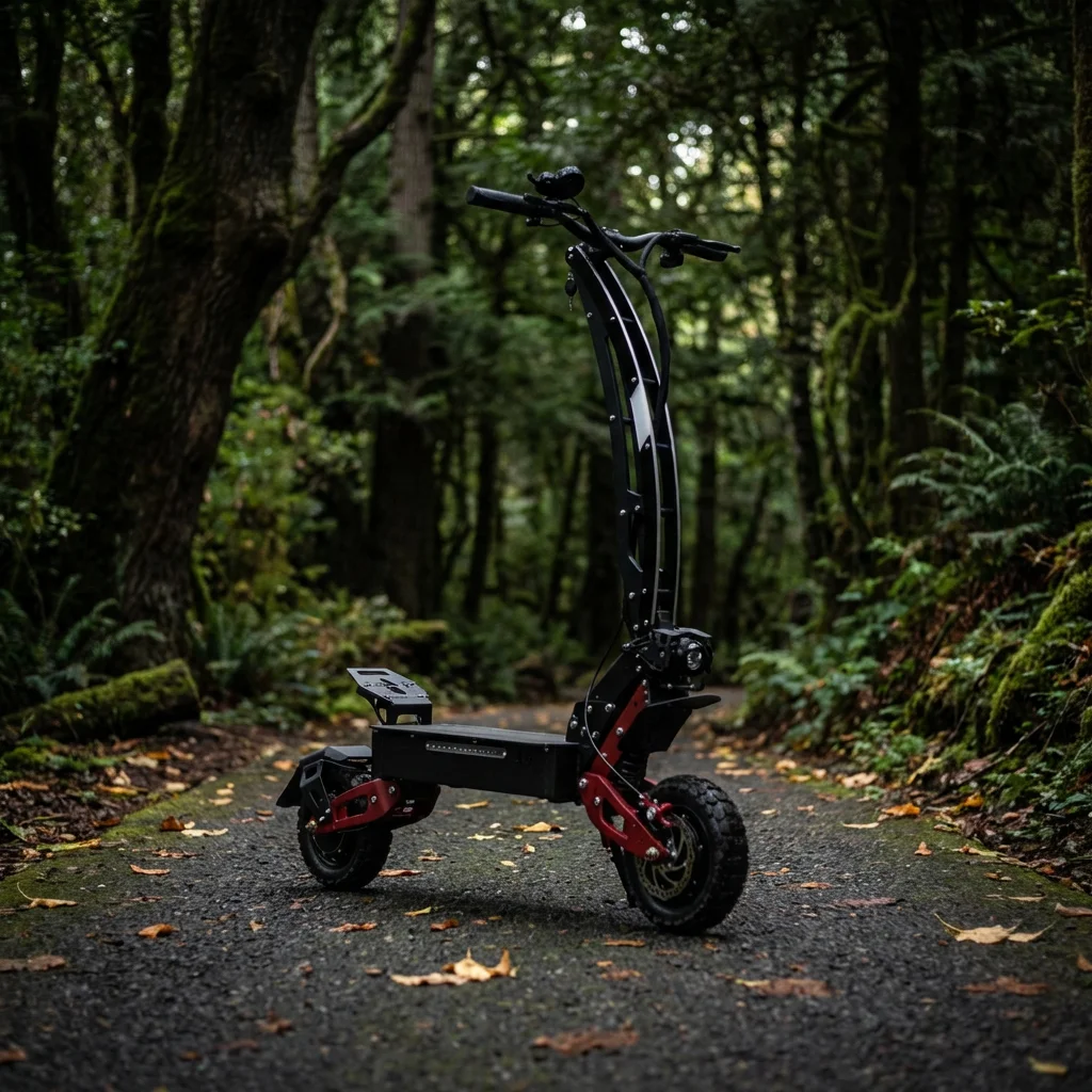 Off-Road Vacuum Tires 11 Inch 60V Dual Motor Foldable Electric Scooter for Adults-IP65 Waterproof Lithium Fast