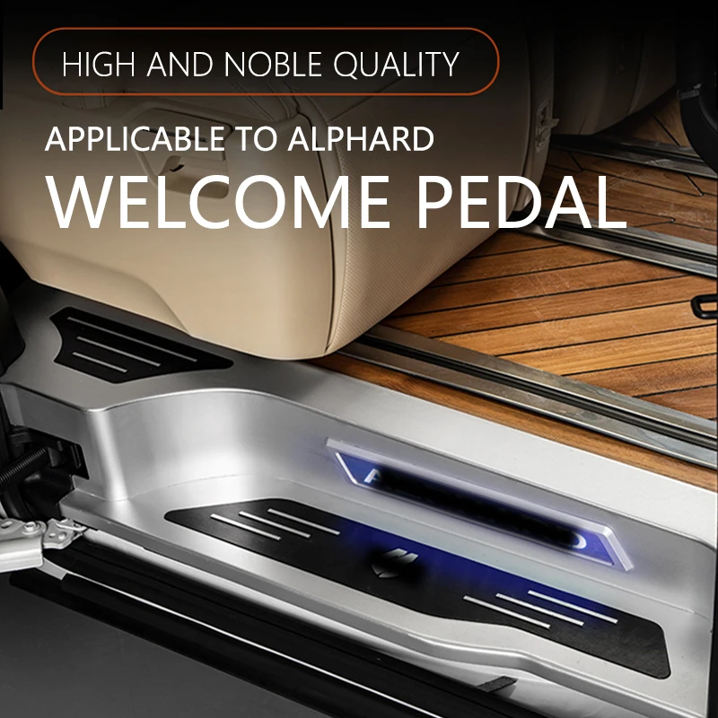 Auto Upgrading Parts  Car  Aluminum Alloy  Door Sill   With  LED Light Auto Threshold  for  Toyota Alphard