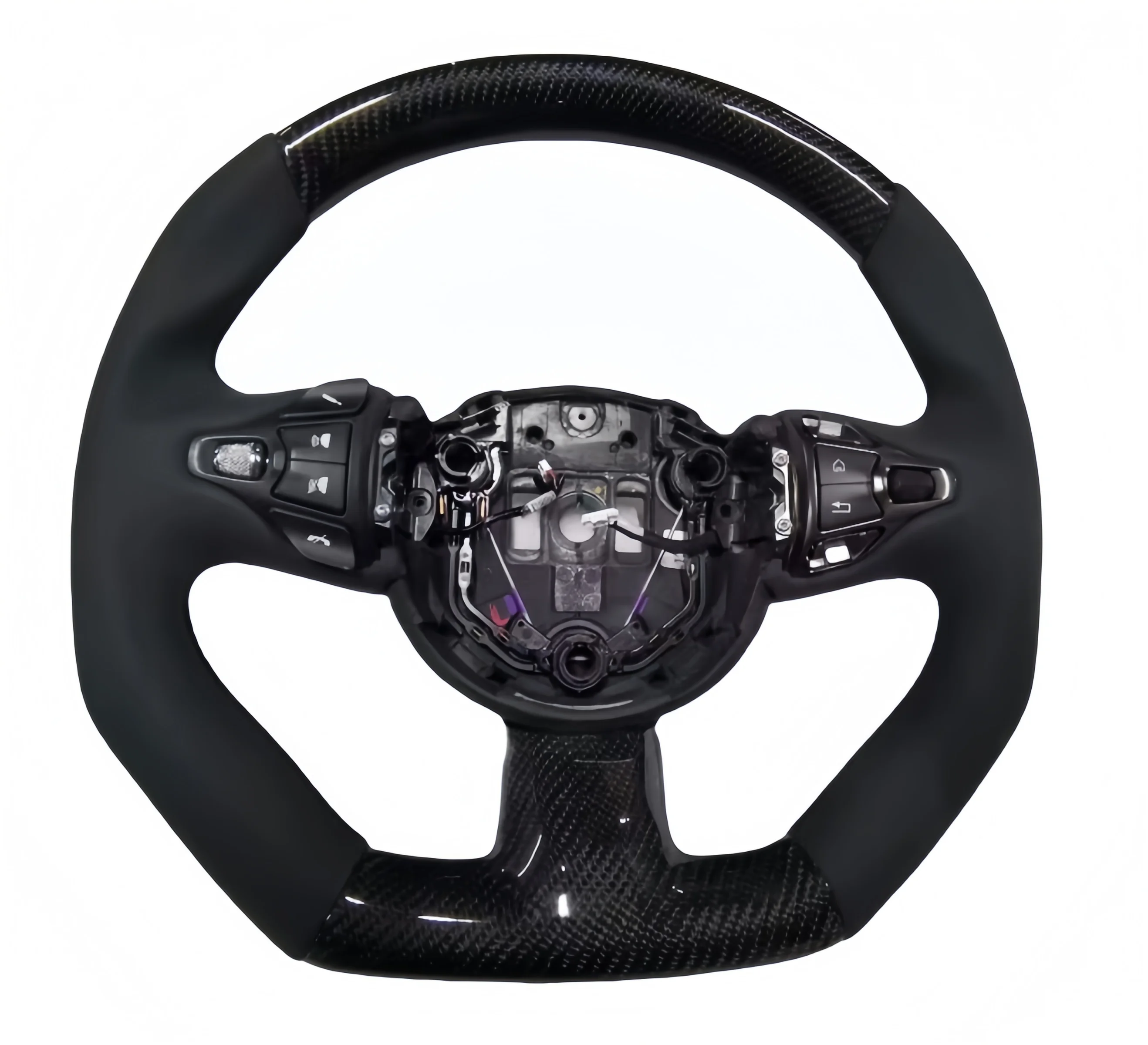 Suitable for Aston Martin Vantage DB11 DBS Silver Ring Nappa Leather Carbon Fiber Steering Wheel JY53-3600-AA