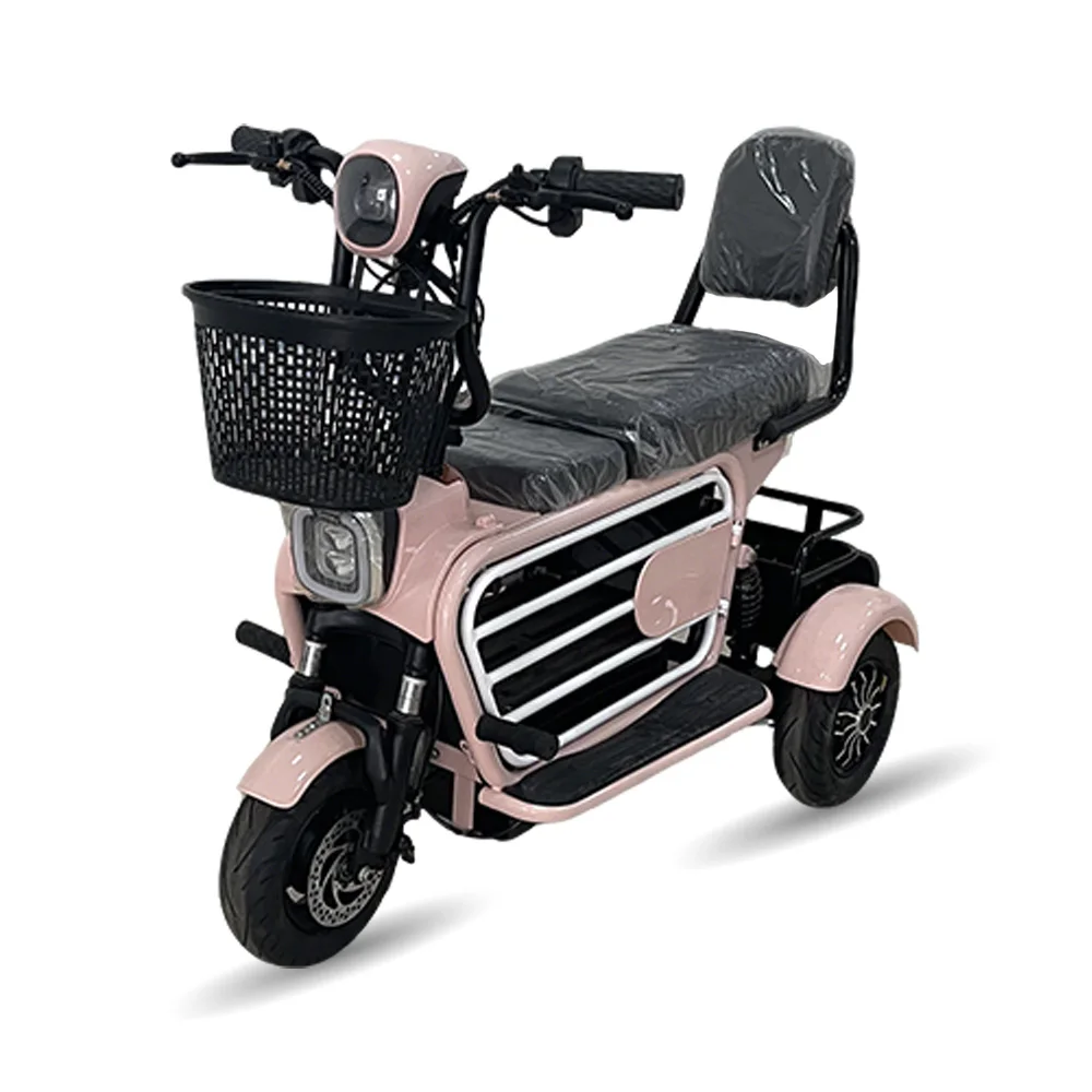 Holladay Small Electric Tricycles Adult Parent-child Electric City Scooter Bicycles Urban Mini Pet Scooters for Walking Dogs