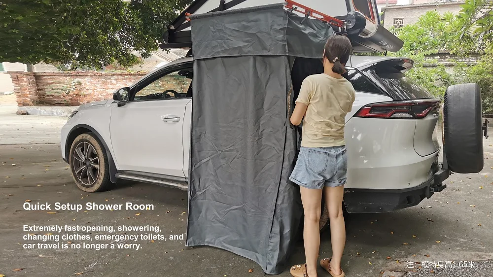 New 2-Person Auto Folding Rooftop Tent Aluminum Roof Hard Shell Car Tent Outdoor Camping Top Shell Sale