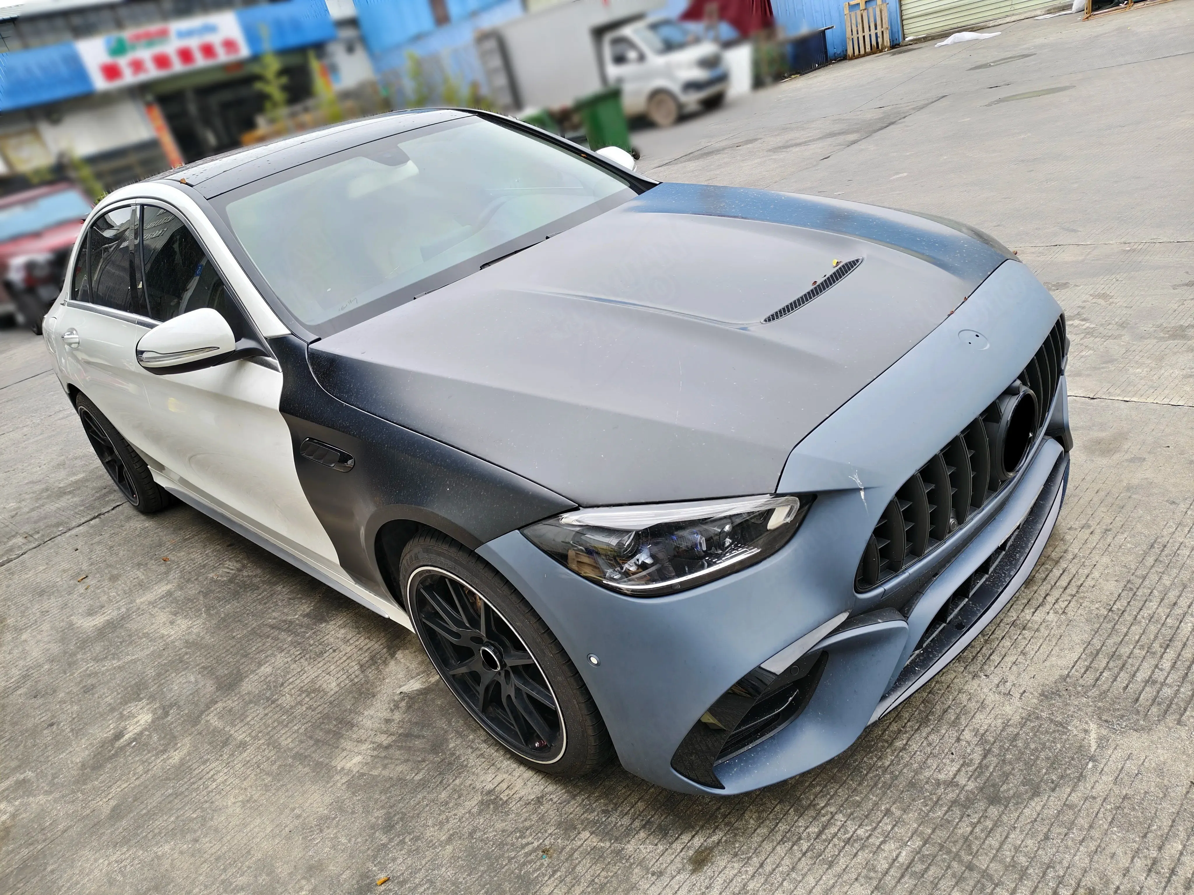 Auto Modification Conversion Old to New Body Kit for Mercedes-Benz C-Class W205 2015-2021 Upgrade to 2025 W206 C63 AMG Assembly