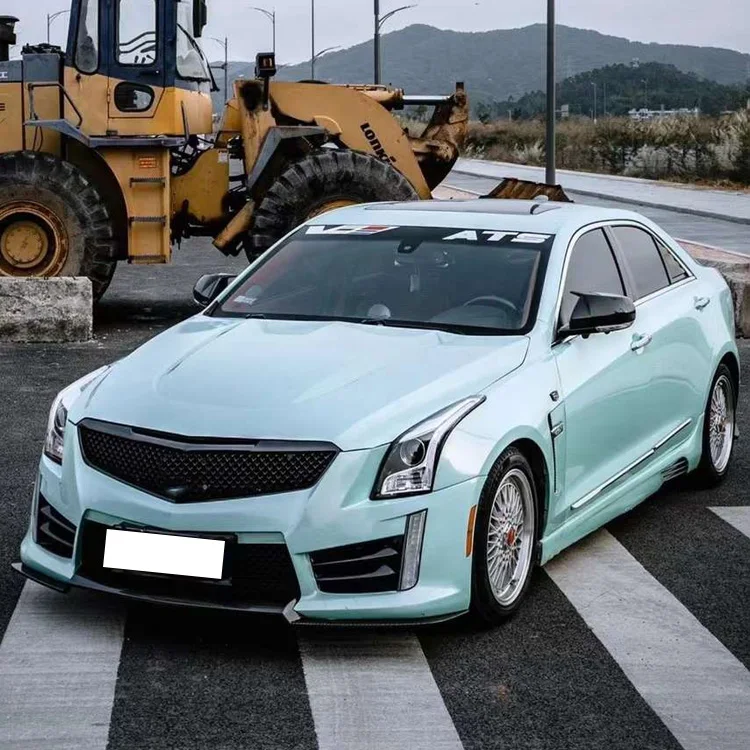 ATS to ATS-V Model Auto Body System Include Front Bumper with Grille Front Lip Hood Fenders Body Kit for Cadillac 2014-2019