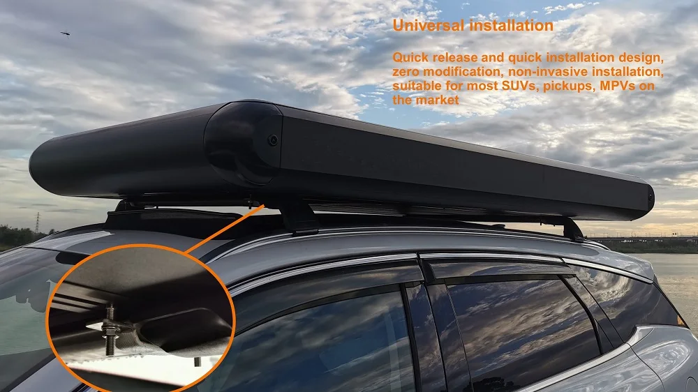 New 2-Person Auto Folding Rooftop Tent Aluminum Roof Hard Shell Car Tent Outdoor Camping Top Shell Sale