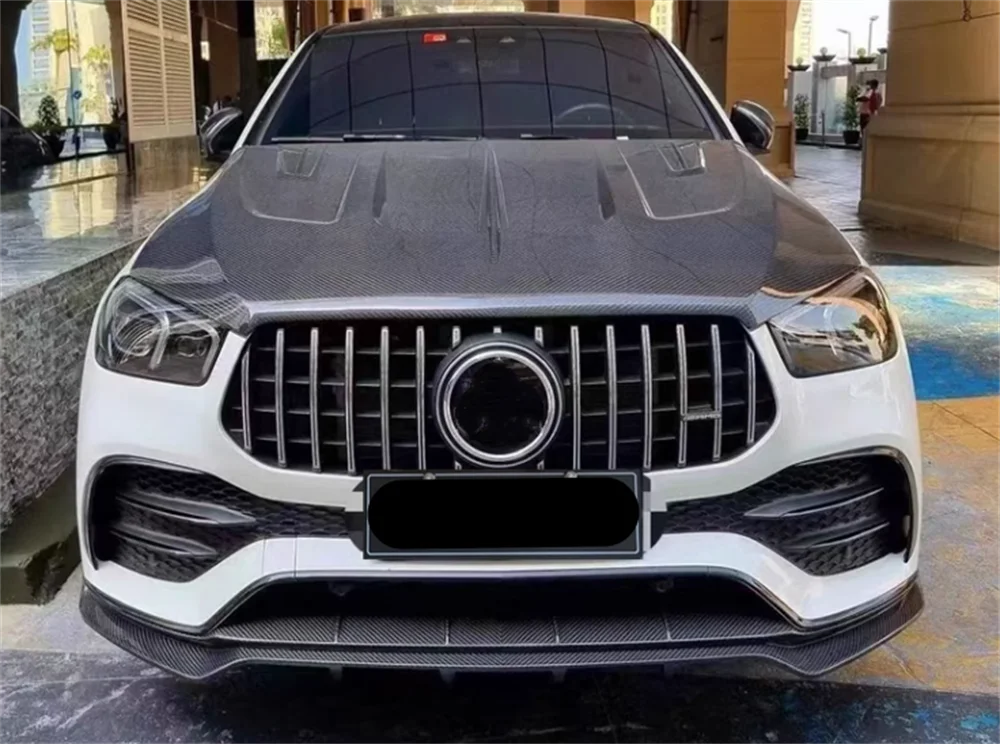 LD Style High-quality Genuine Carbon Fiber Front Lip Body Kit for Benz GLE Class AMG GLE53 Body Kit