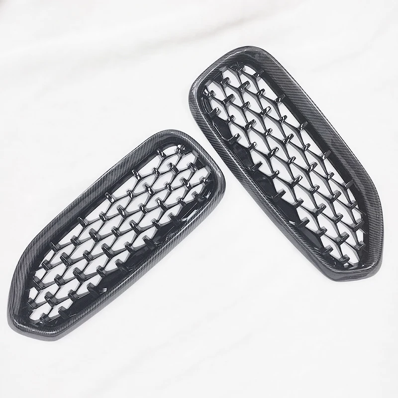 G29 Carbon Fiber Diamond Grill Glossy Black Diamond Style Carbon Front Bumper Grille for BMW Z4 G29 Coupe 2019-2022