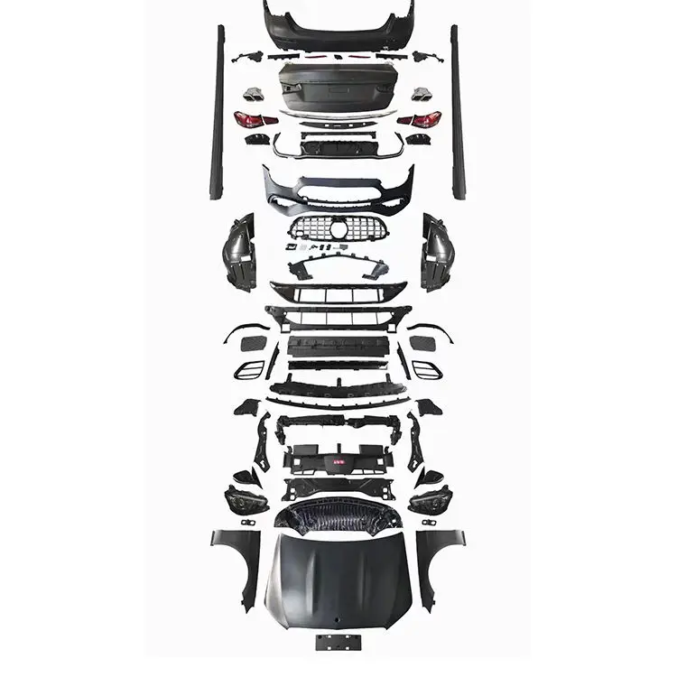 Wide Body Conversion Kit Gloss Black/Carbon Plastic New Retrofit/Upgrade for Mercedes-Benz E-CLASS W212 W213 2010-2015 C63
