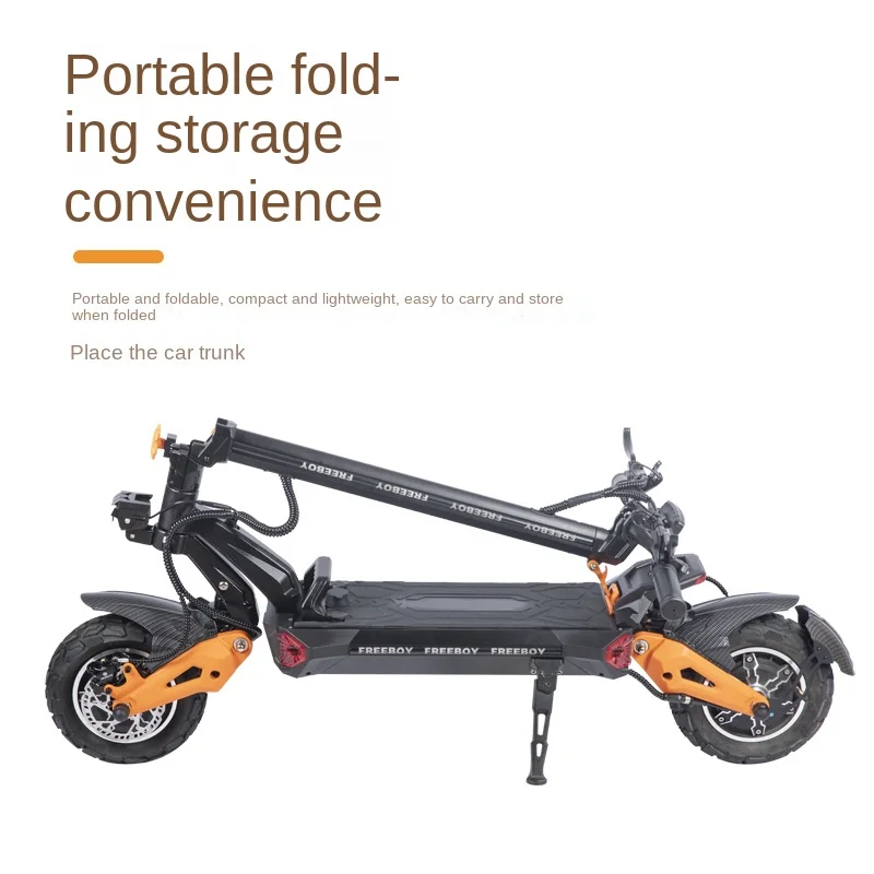 2025 Electric Scooter 60V 30Ah Brushless Dual 6000W Foldable Waterproof Aluminum Alloy Lithium Battery