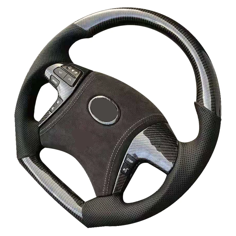 Custom Wood Car Steering Wheel for Toyota Hilux Revo Fortuner Vigo 2011 to 2018 Steering Wheel Carbon Fiber
