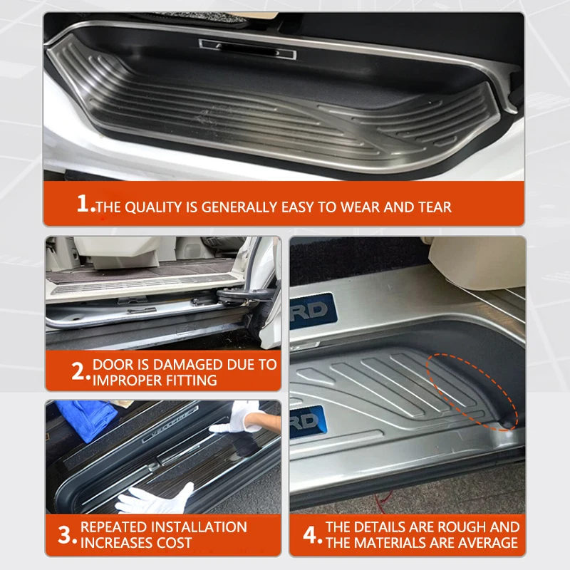 Auto Upgrading Parts  Car  Aluminum Alloy  Door Sill   With  LED Light Auto Threshold  for  Toyota Alphard