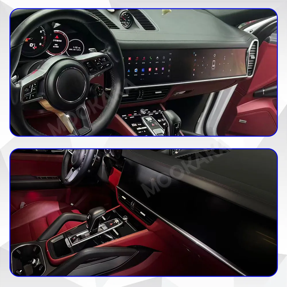 Dual 12.3 Inch Android 14 for Porsche Cayenne 2018-2023 Multimedia Car Radio Stereo Auto Carplay Head Unit Monitor Video