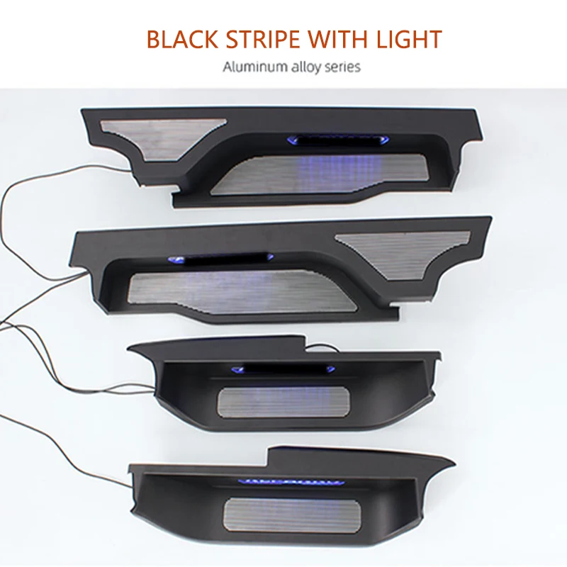 Auto Upgrading Parts  Car  Aluminum Alloy  Door Sill   With  LED Light Auto Threshold  for  Toyota Alphard