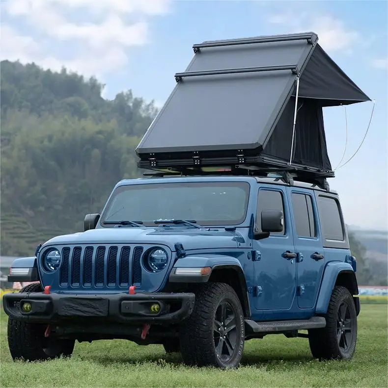 New Arrival Outdoor Camping EU US Stock Carpa De Techo Hard Shell Aluminum Car Rooftop Tent