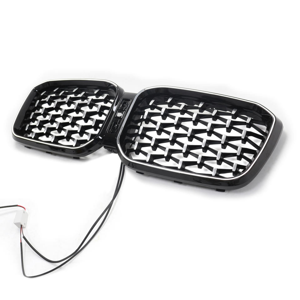 2022-2025 for BMW X3 G08 Front Bumper Grille ABS Plastic Diamond Meteor Style with LED Light Car Grills
