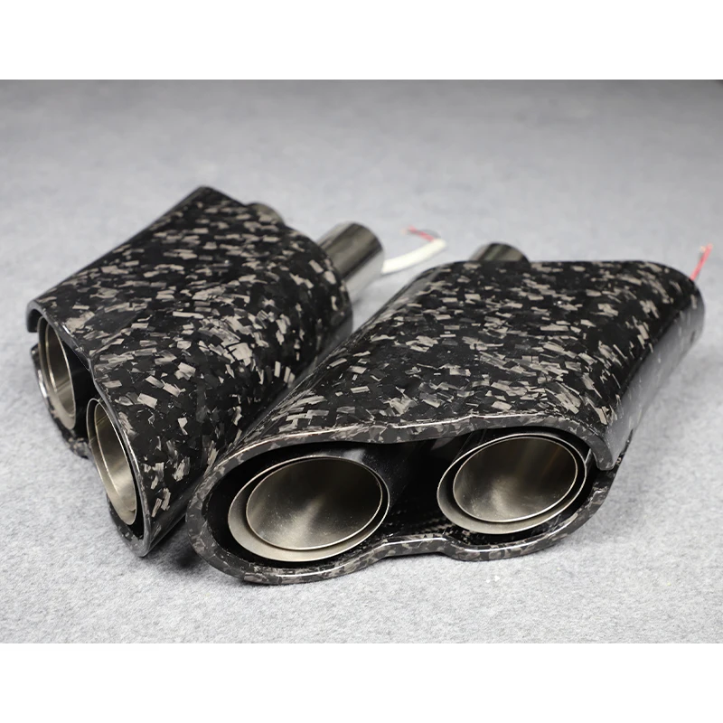 Car Upgrade Carbon Fiber Shine Straight Pipe Exhaust Tailpipe New Condition Fit for Benz 2002-2016 AMG G63 W464