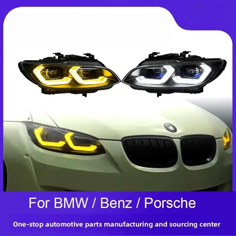 New 12V 6000K Dual-color LED Headlight Assembly Suitable for 2007-2012 3 Series E92 E93 M3 Modified Version LED