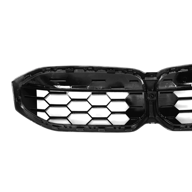 Real Carbon Fiber Gloss Black Racing Bumper Front Grills for BMW 3 Series G20 LCI G28 2023+ Diamond Style G20 Grill