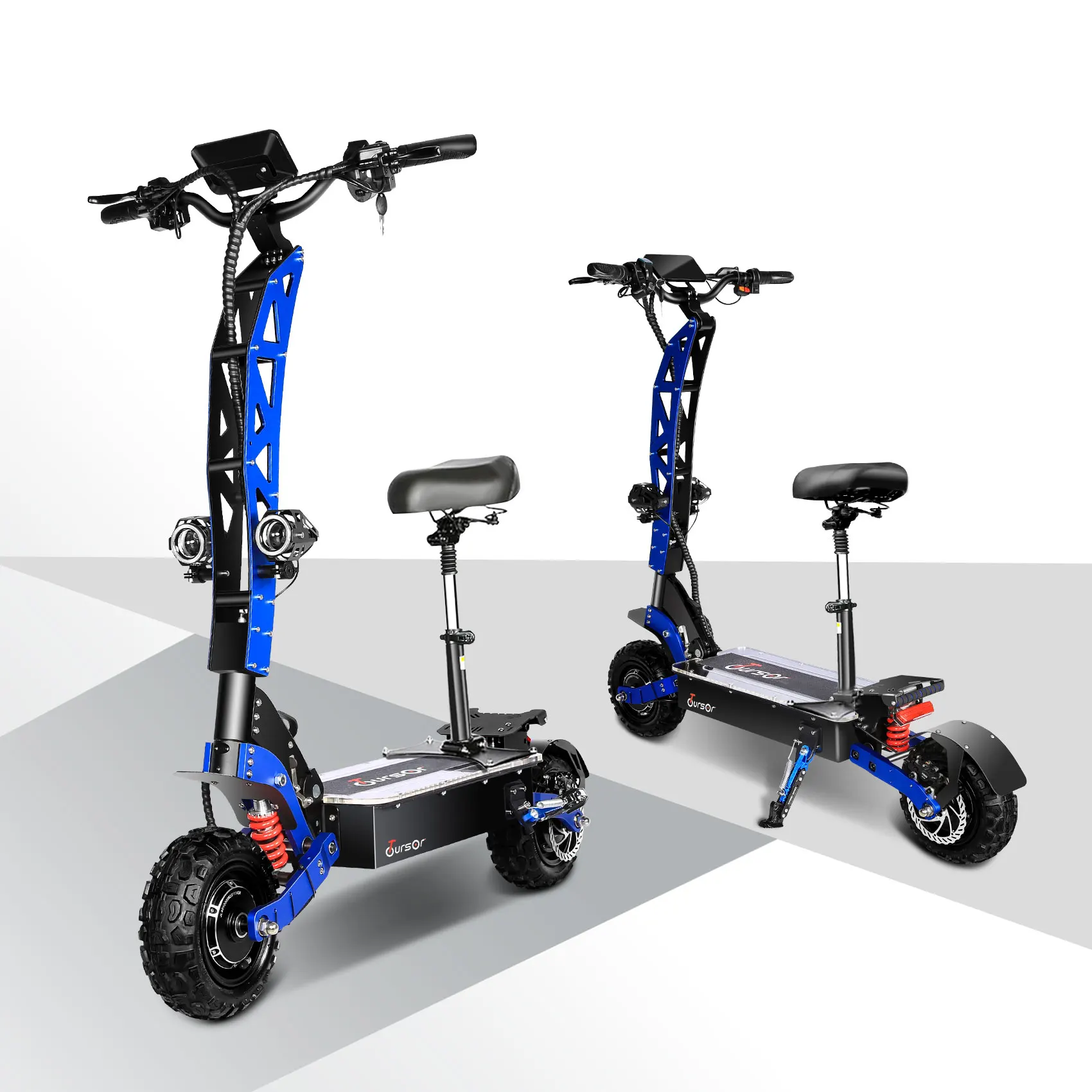 2026 Range Foldable Waterproof Off-Road Dual Motor with Seat  Two-Wheel Electric Scooter 6000W 60V 85KM/H 90KM