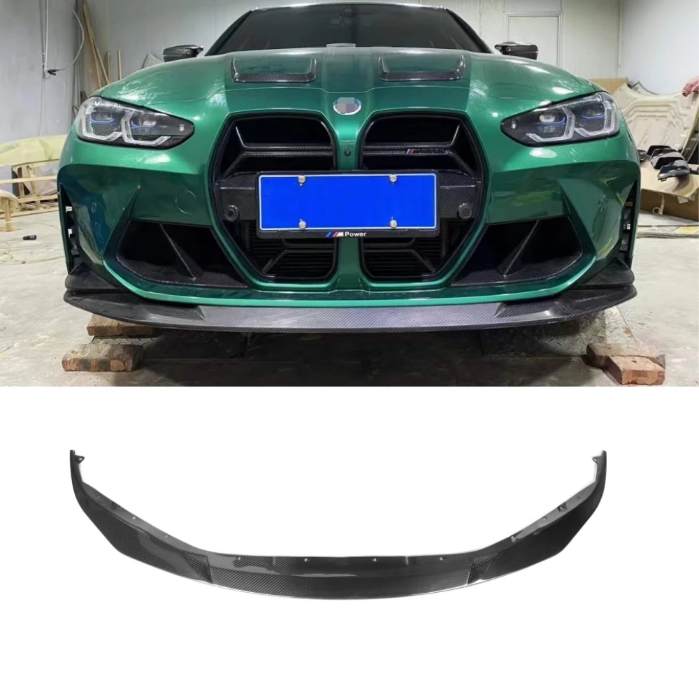 Dry Carbon Fiber Front Bumper Lip Splitters MHC Style for BMW M3 4-door/M4 G82 G83 2-door 2021+ G80 G82 G83 Front Lip
