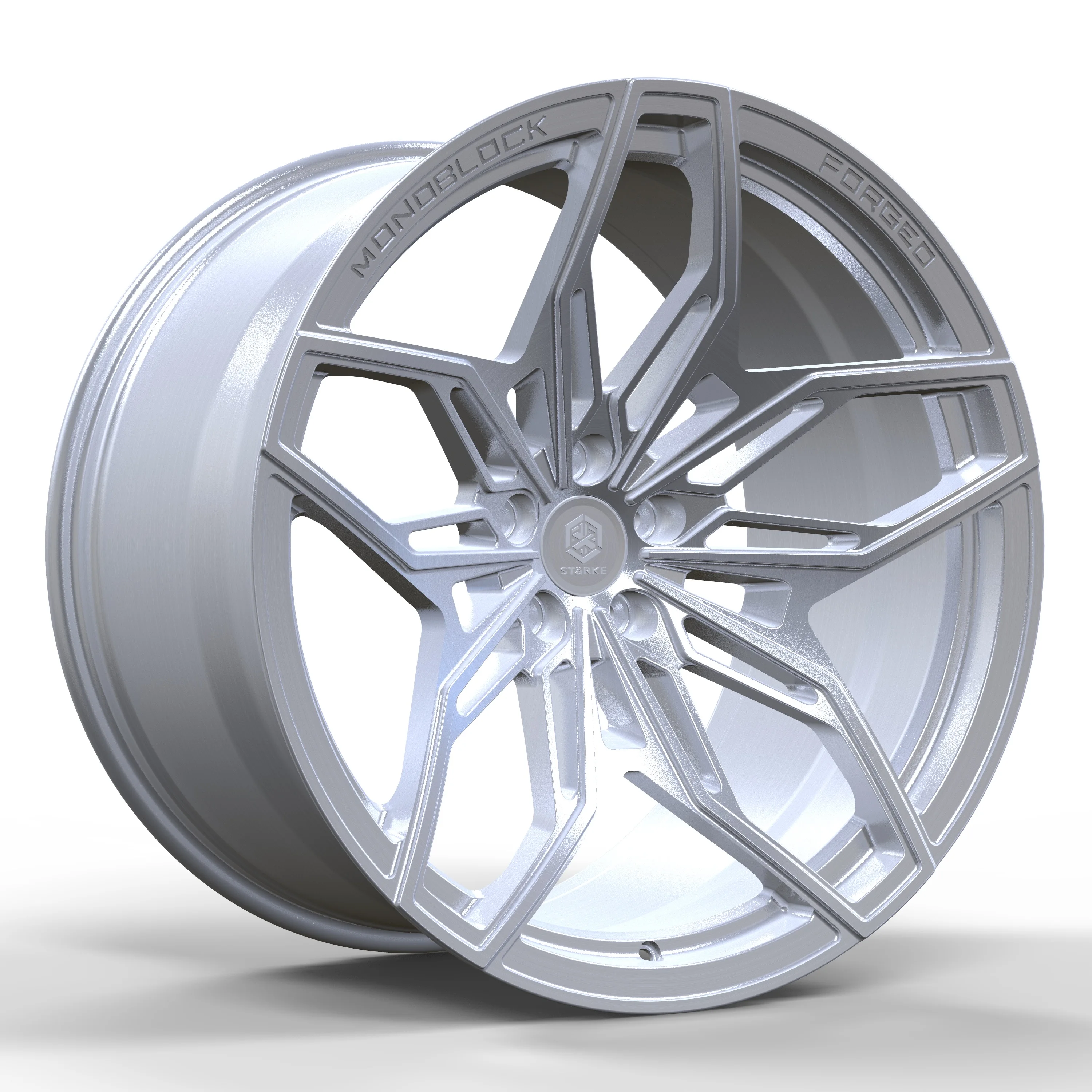 GEASCO 18x9.5 Forged Aluminum Wheels | New Black Finish with 1 Year Warranty for Sport Performance Cars PCD 112mm ET 20mm