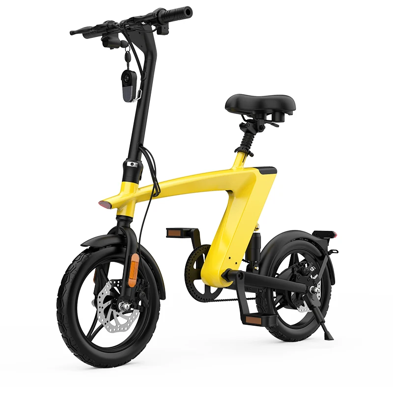 Wholesale Flying Fish 14" Aluminum Alloy 48V 500W 3-Speed Electric Folding E-Bike with Lithium Battery