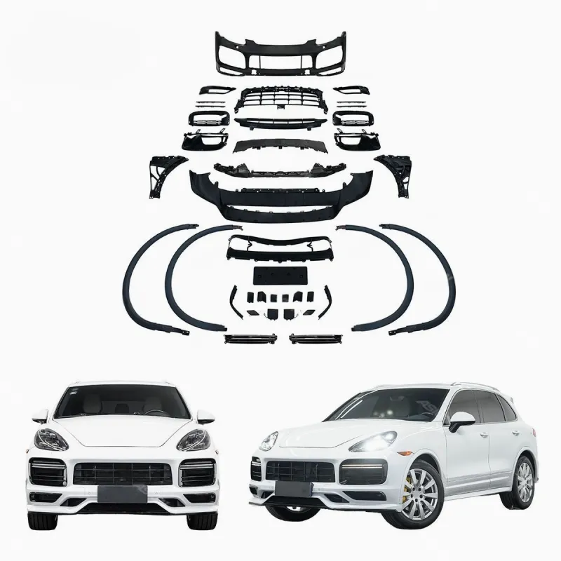 For Porsche Cayenne (2011-2017) 958.1 Upgrade 9Y0.1 Turbo GT Car Bumper Front Rear Body Kit