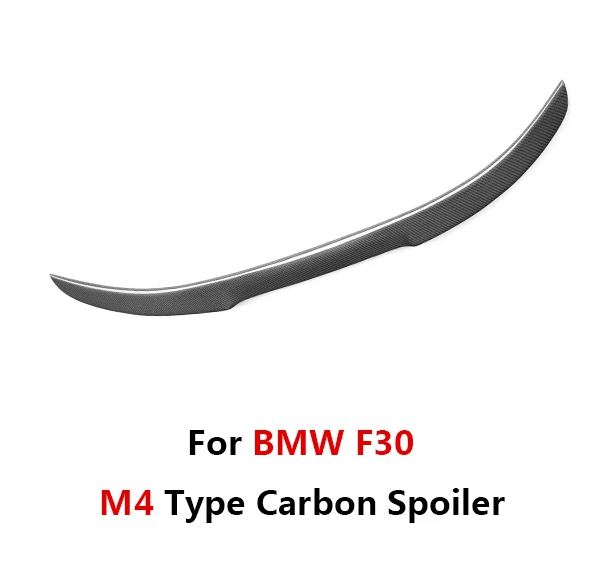 M4 Style Carbon Fiber Tail Wing Rear Spoiler for BMW 3 Series F30 F35 F80 2013-2017