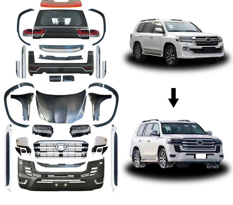 New Arrival Bodykit for 2008-2021 Land Cruiser LC200 Upgrade to LC300 High Quality GR Model Conversion Kit with Trunk Lid Bonnet