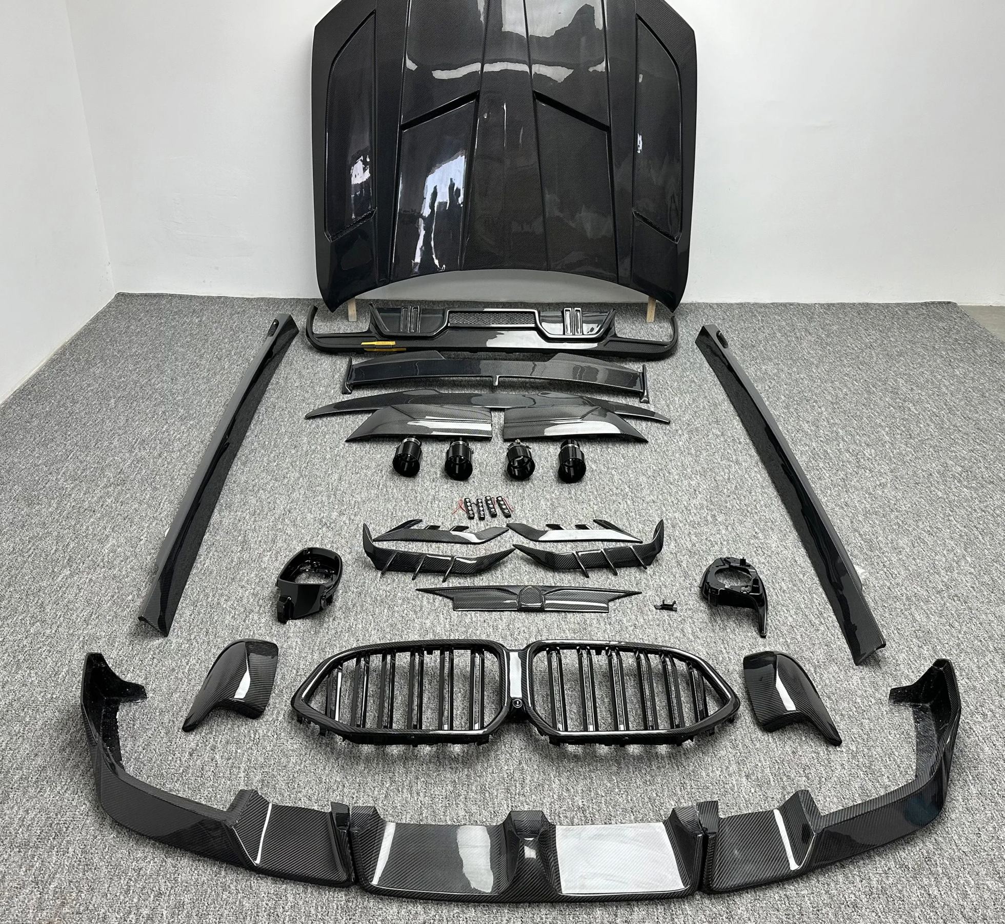 For BMW X6 G06 Body Kit Carbon Kit Parts Larte Style Carbon Fiber Kits With Hood Spoiler Carbon Accessories
