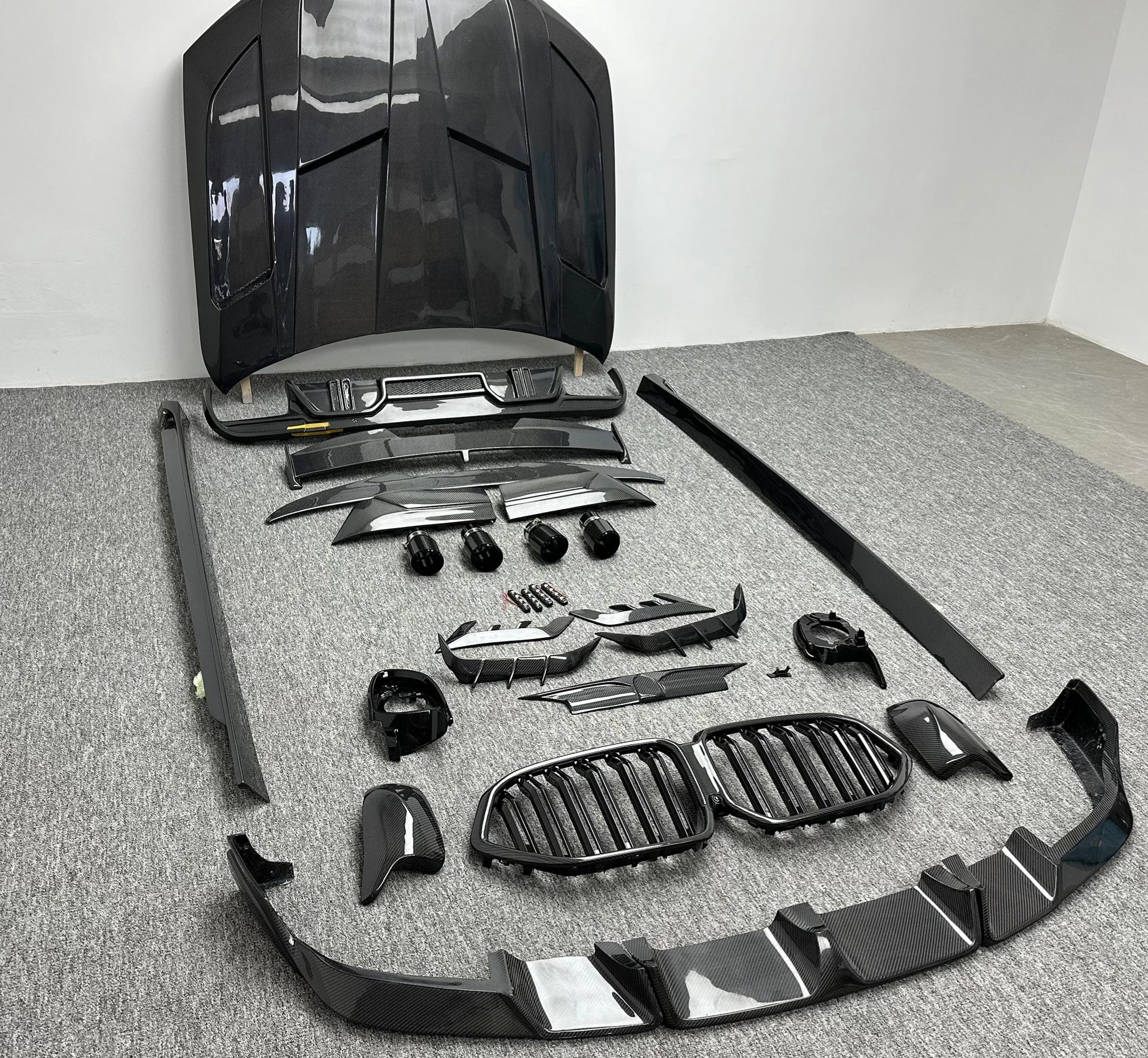 For BMW X6 G06 Body Kit Carbon Kit Parts Larte Style Carbon Fiber Kits With Hood Spoiler Carbon Accessories
