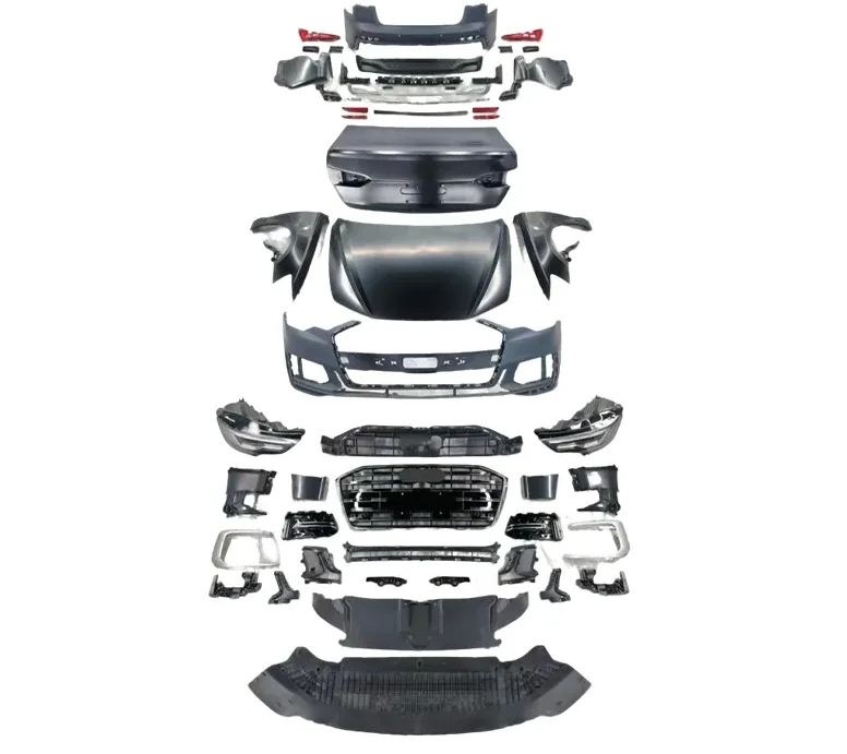 FEITUO High Quality PP Material 2023+ A6L Conversion Bodykit for Audi A6 C7 2012-2018 Upgrade to C8 PA Include Car Bumpers