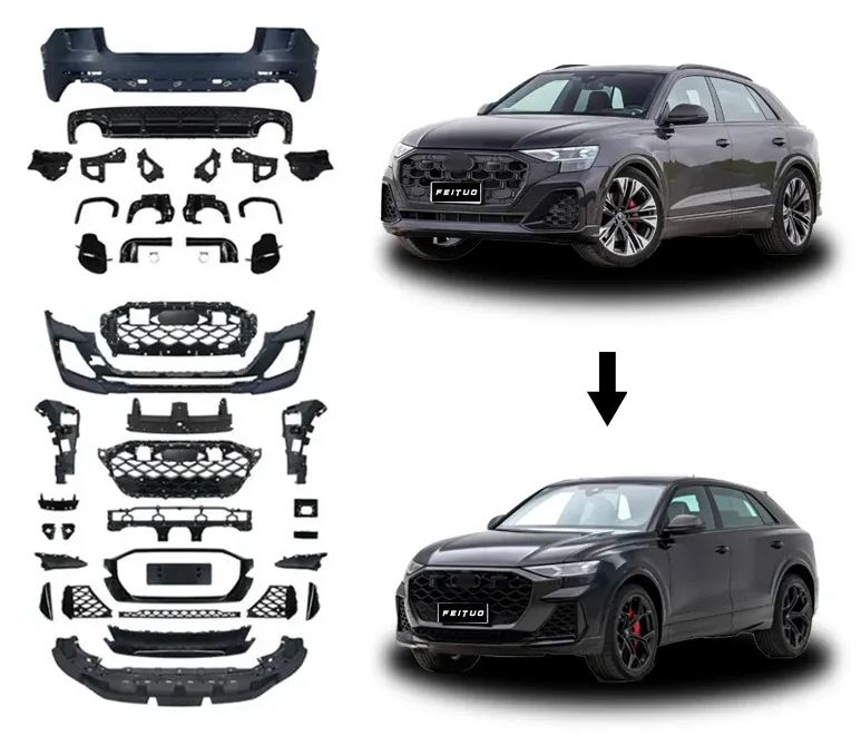FEITUO High Quality Body Kits for Q8 2024 Upgrade to RSQ8 Front and Rear Bumper Grille