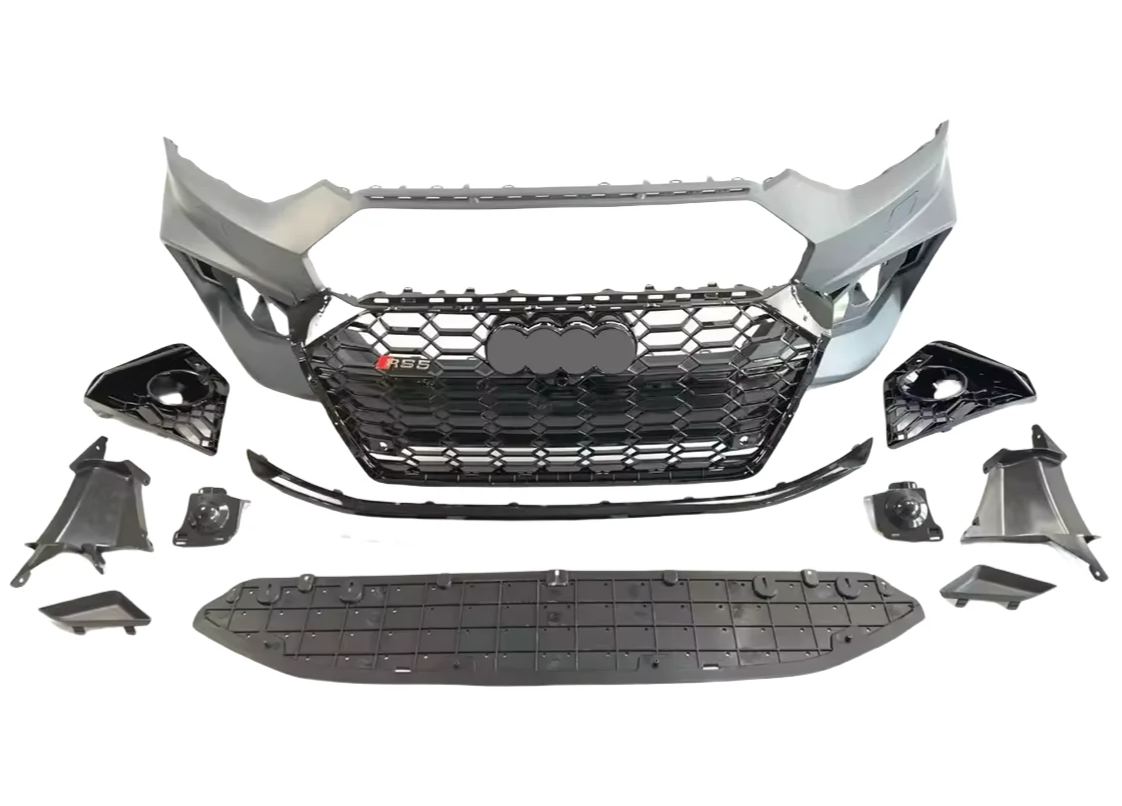 For Audi A5 S5 B9.5 2021-2022 Update RS5 Honeycomb Front & Rear Bumper Assembly Side Skirt Car Beauty Modified Body Kit