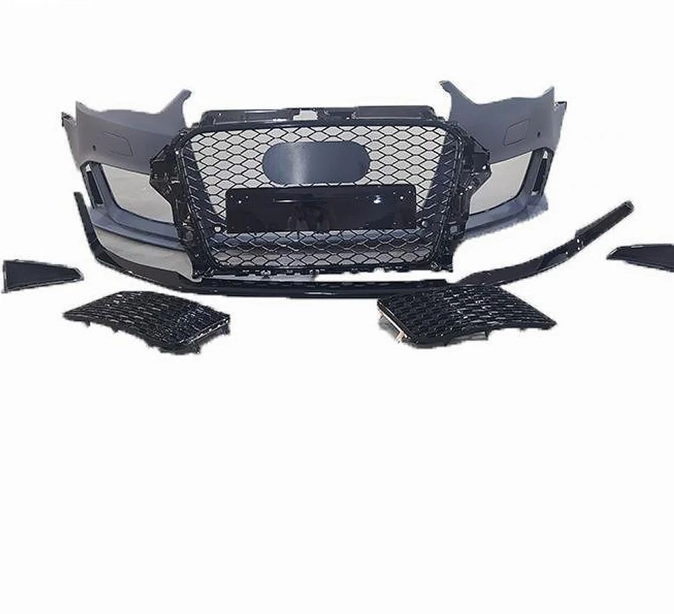 2018-2020 for Audi Q5 Modified with RSQ5 Front Bumper, Including Black and Silver Grille, RSQ5 Sport-style Front Bumper Assembly