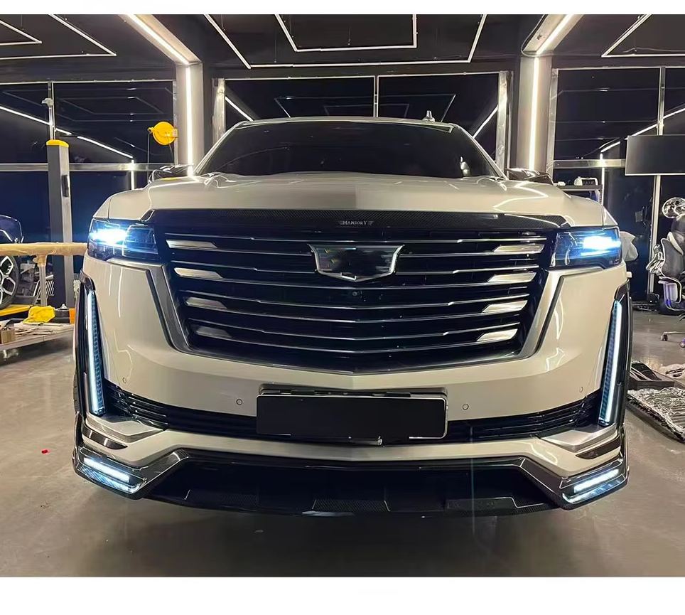 Auto Upgrade Bodykit for Escalade M Style Carbon Body Kit Car Upgrade Front Lip Over Fenders Hood Vent Rear Wing New Auto Parts