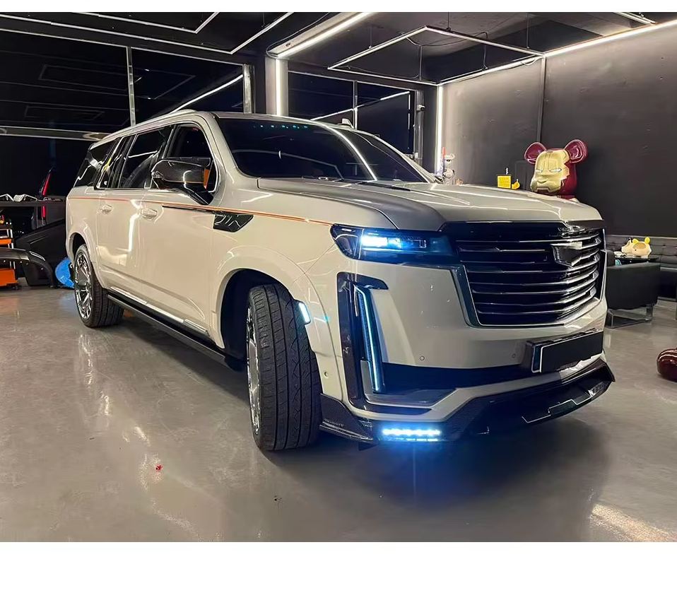 Auto Upgrade Bodykit for Escalade M Style Carbon Body Kit Car Upgrade Front Lip Over Fenders Hood Vent Rear Wing New Auto Parts