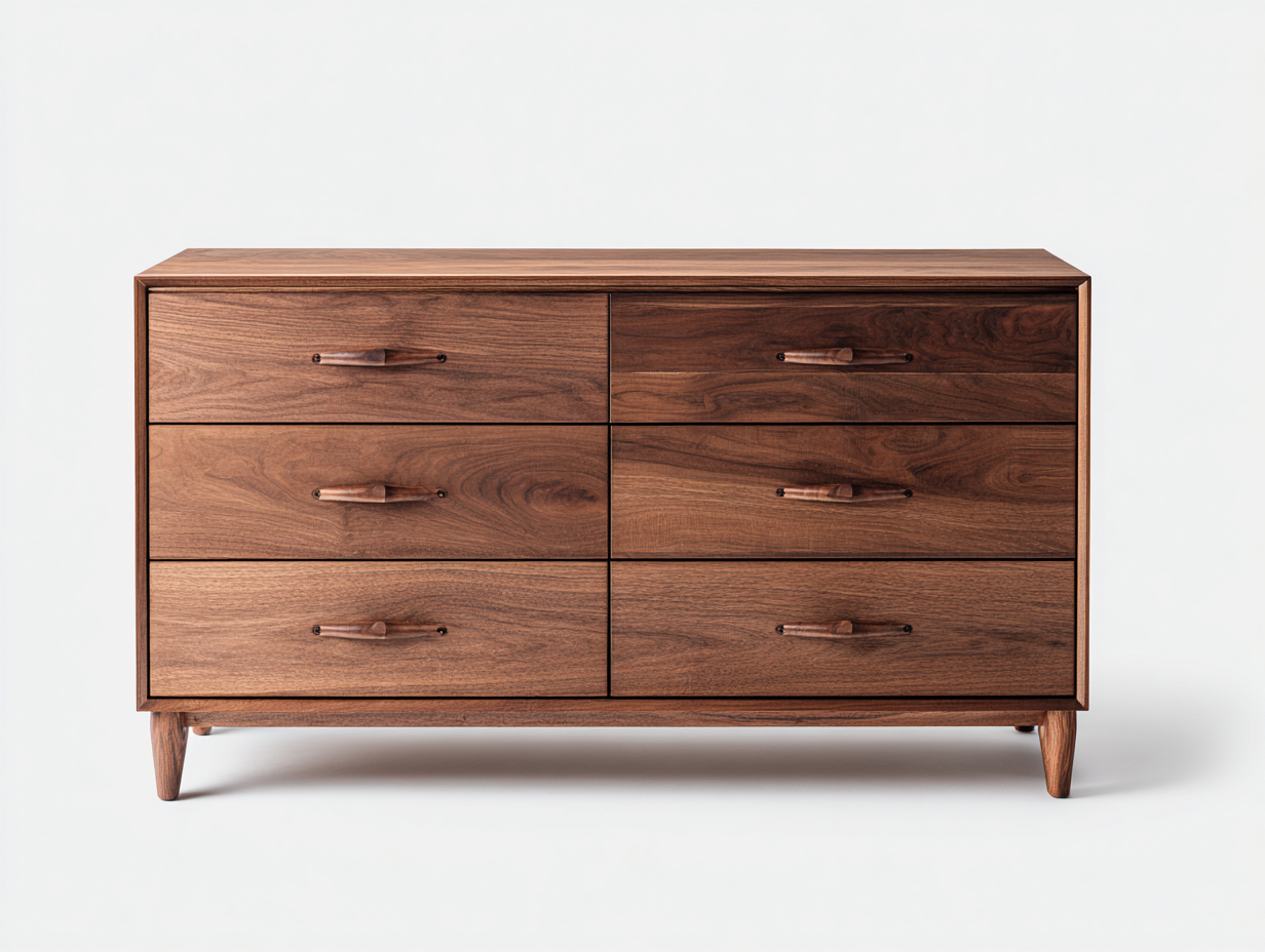 Commode en bois 140x45x80 cm - marron - rangement fonctionnel-Casamyloft