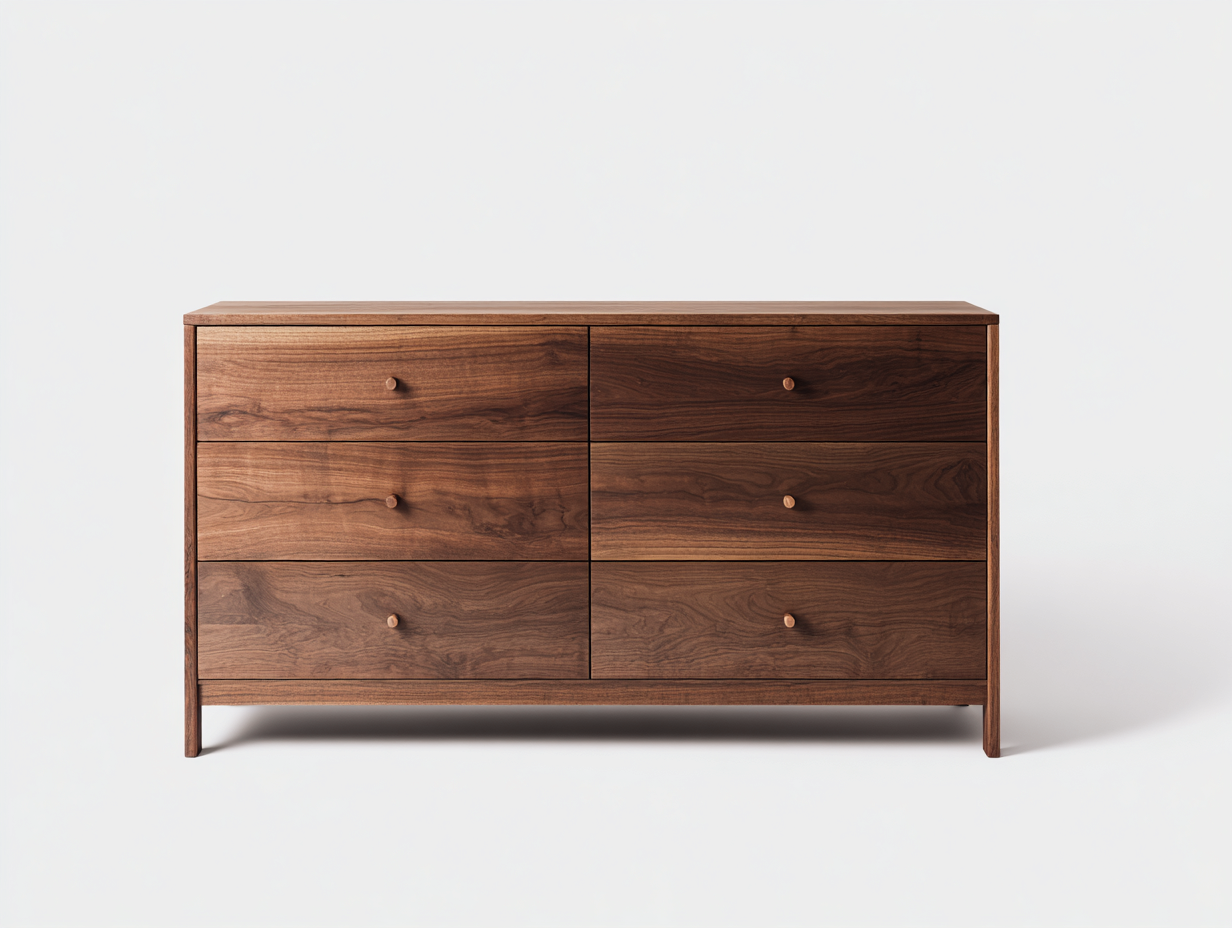 Commode en bois massif 160x45x80 cm - marron - design contemporain-Casamyloft