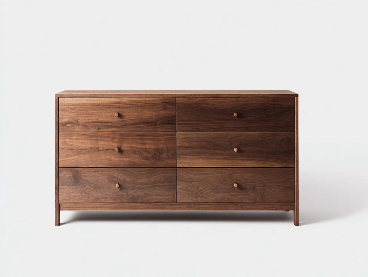 Commode en bois massif 160x45x80 cm - marron - design contemporain-Casamyloft